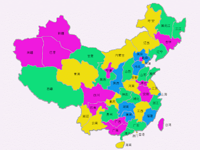 map of china provinces. [Click on the map to enlarge]
