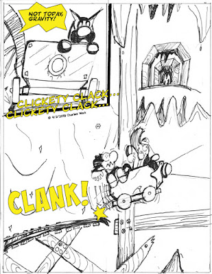 Penguin comes to the rescue in a mine cart.  The comic needed a mine cart chase scene.  Obviously.