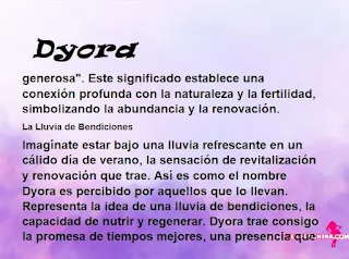 significado del nombre Dyora