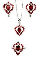 garnet jewelry set