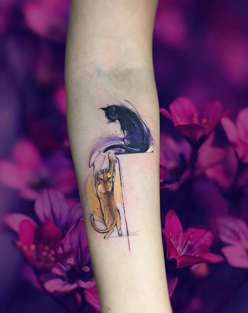 tatuagens femininas de gatos