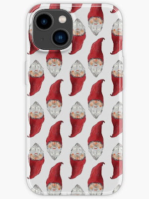 Photo of a gnome patterned iphone case.