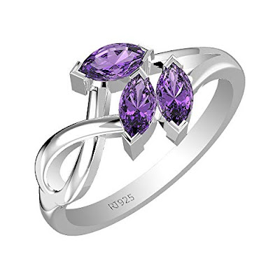 amethyst sterling silver rings