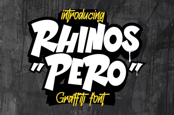 Download Rhinos Pero - Quirky Graffiti Font - Fontsave