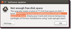 image showing /boot partition on Ubuntu 14.04 running in Hyper-V Gen2 is full