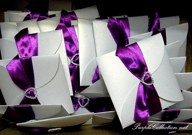 Pearl White + Dark Purple Petal Fold , Pearl, white, dark, purple, pearl white, dark purple, petal, petal fold, fold, diamond love, purple ribbon