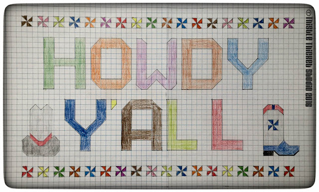 Howdy Y'all Quilt, Thistle Thicket Studio, cowboy boot block, Moda Bake Shop, quilts, quilting