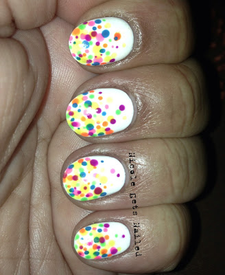 Neon Polka Dots on White