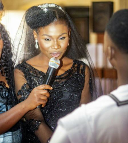 Black Dress To Her Wedding