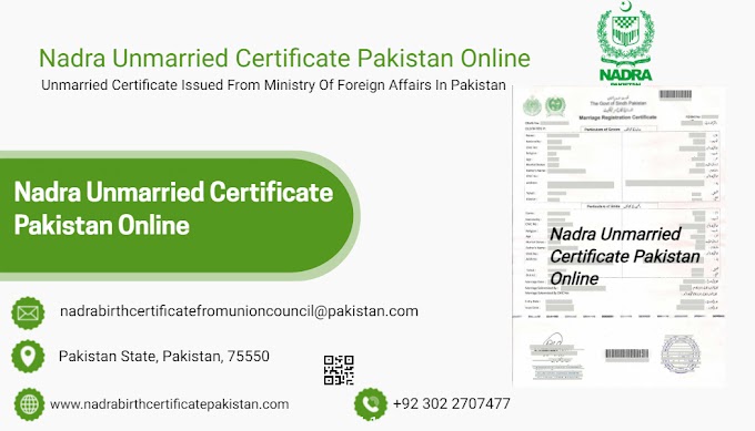 Nadra Unmarried Certificate Pakistan Online