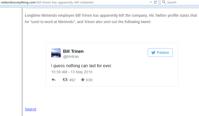 Nintendo Everything Bill Trinen shoddy reporting left Nintendo