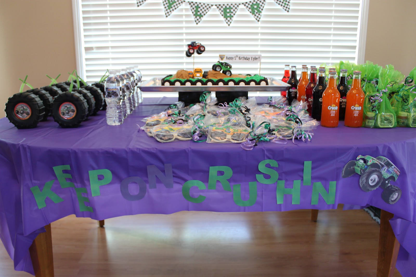 It's Fun 4 Me!: Monster Truck 5th Birthday Party