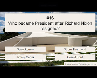 Who became President after Richard Nixon resigned? Answer choices include: Spiro Agnew, Strom Thurmond, Jimmy Carter, Gerald Ford