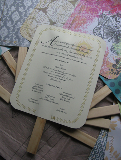 One of the handmade details from my cousin Erin's wedding was the programs