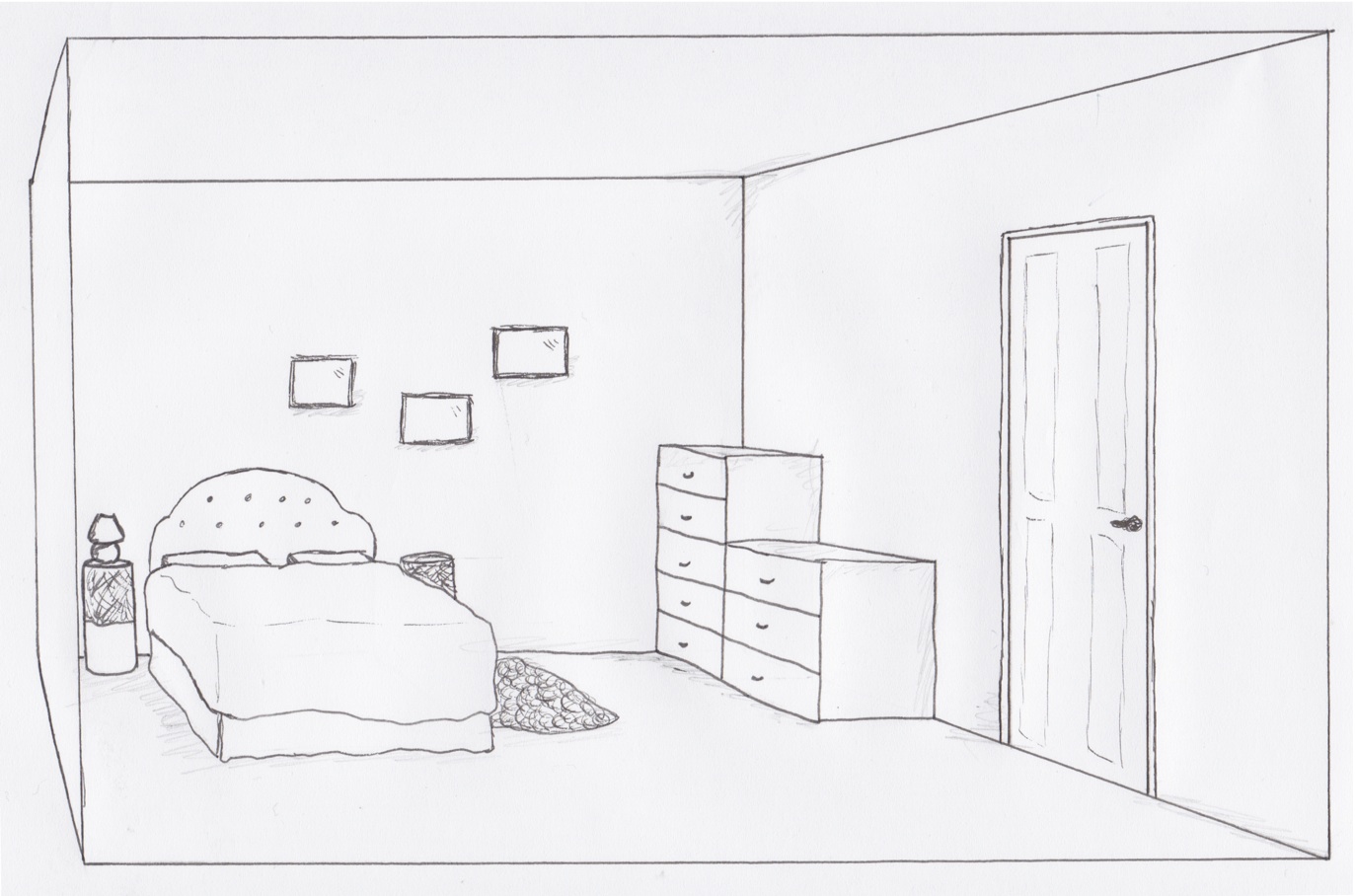 ... used in the rooms below are my images for the bedroom hand drawing