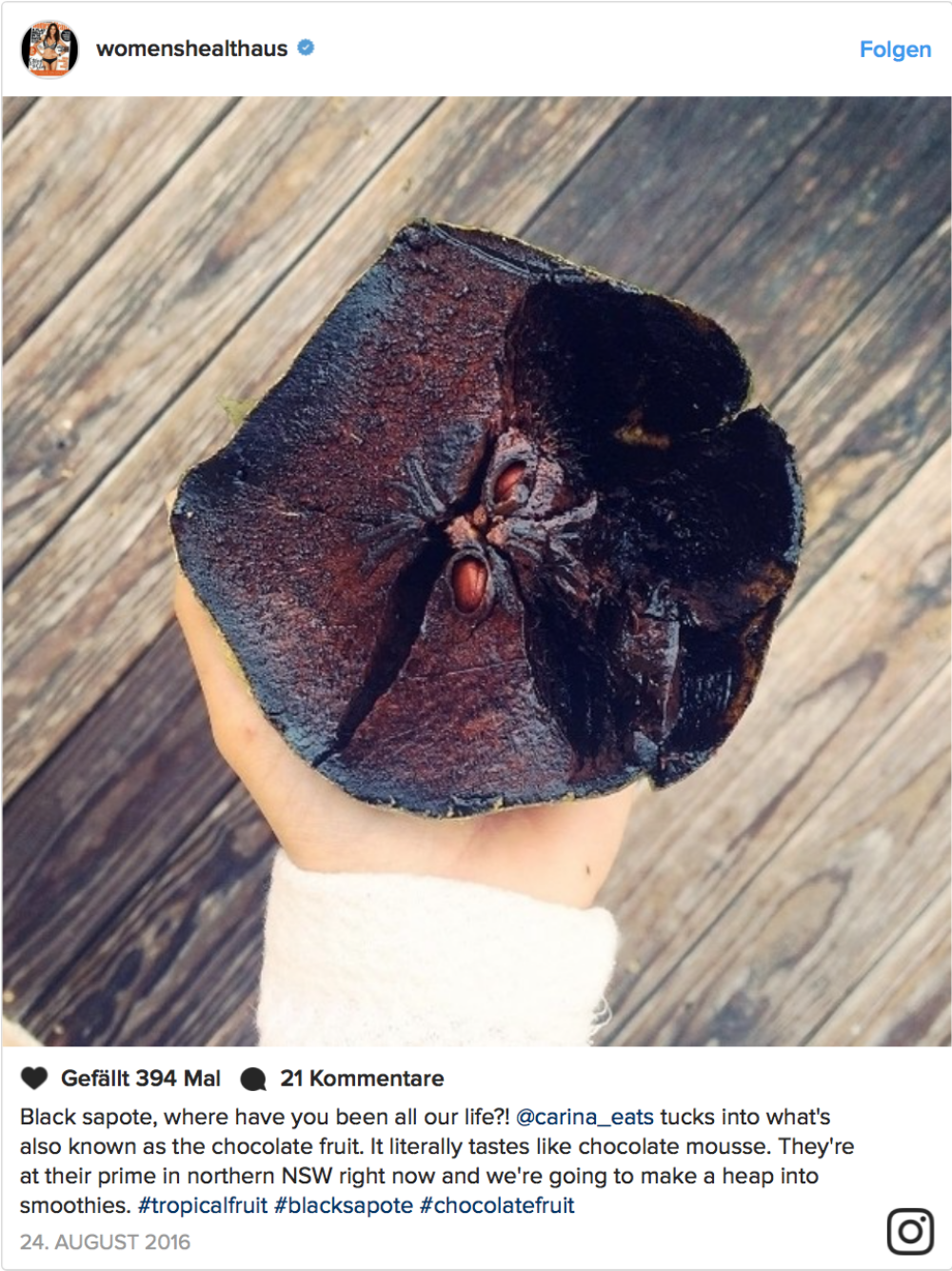 Schwarze Sapote: Diese Frucht schmeckt wie Schokolade – und enthält kaum Kalorien