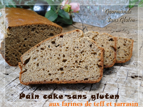 Pain cake aux farines de teff et sarrasin sans gluten