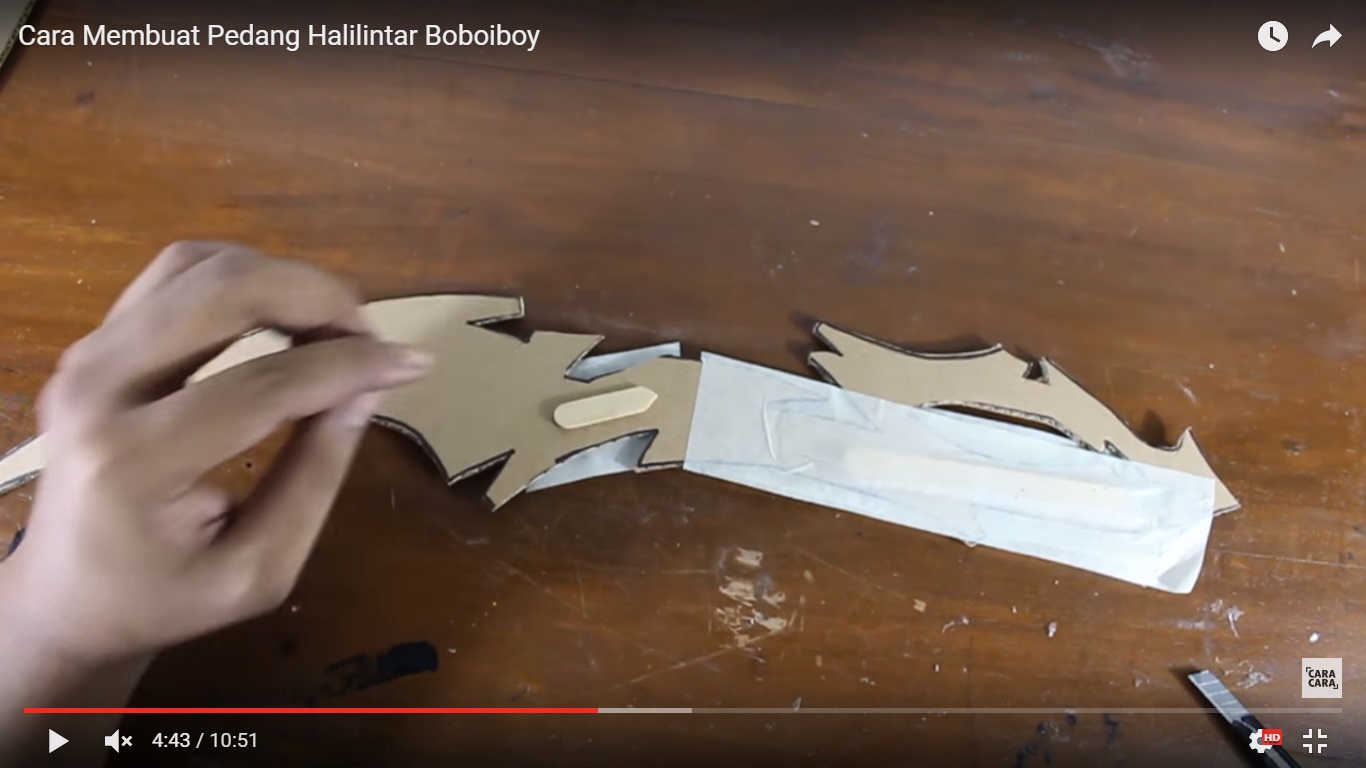 CARACARA Cara Membuat Pedang  Halilintar BoBoiBoy