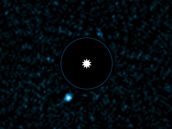 Imagem: Fraco exoplaneta azul