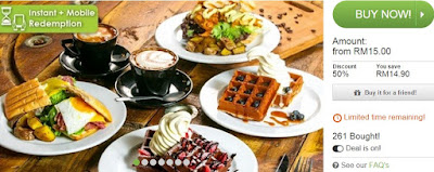 Sandwich or Waffle + Drinks offer at D'lee Deli, Discount, KL
