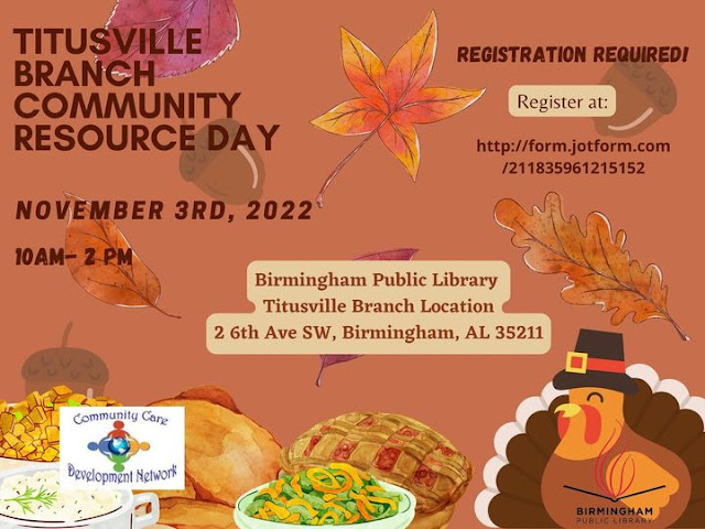 Flyer for the Titusville Branch Community Resource Day