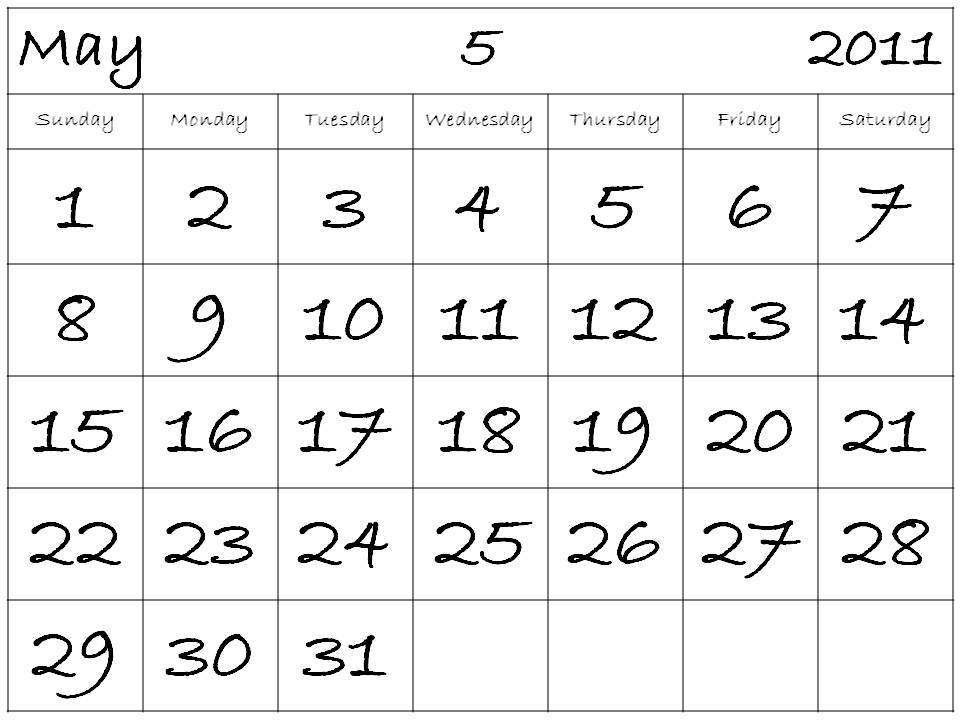 printable may calendar 2011. may calendar 2011 printable.