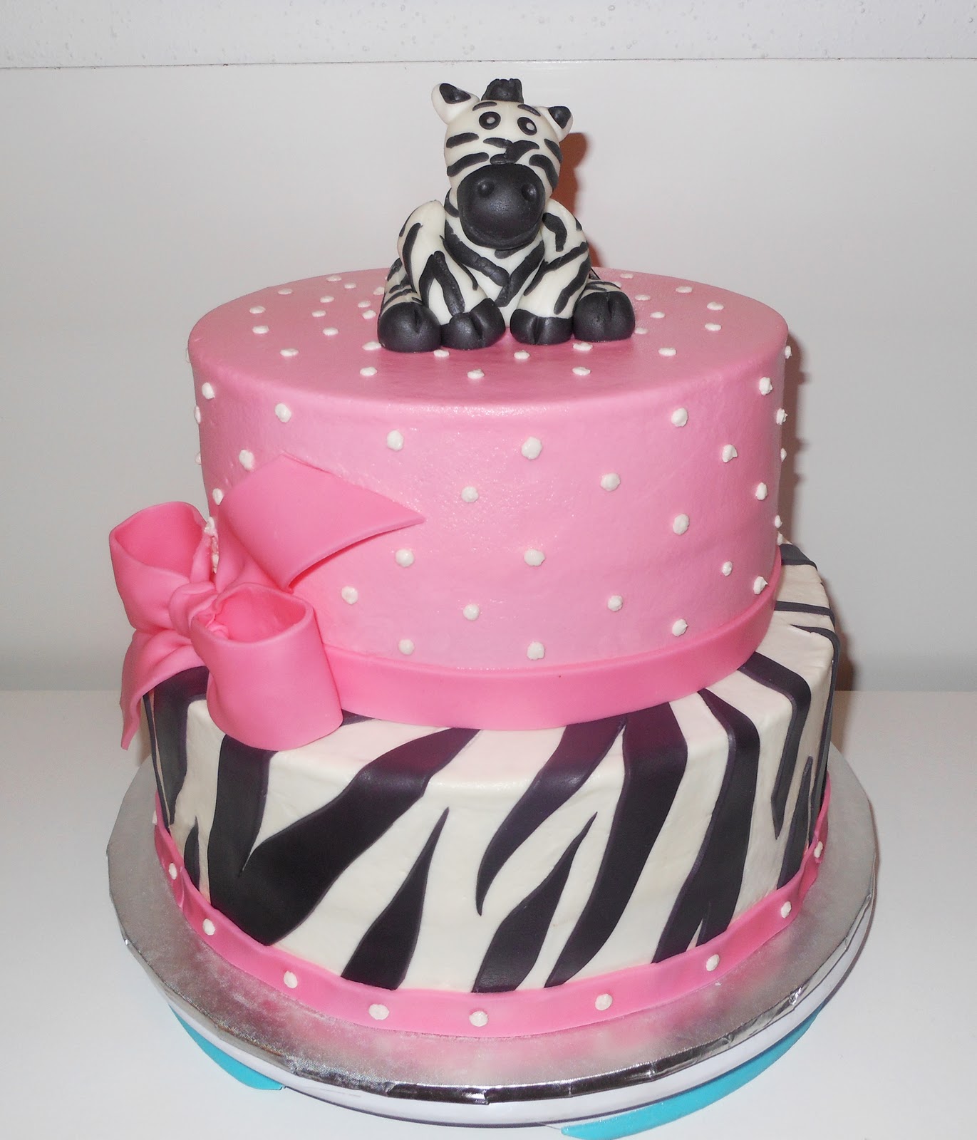 sweet pink zebra cake that i made for a baby shower the zebra topper ...