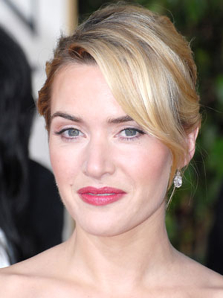 Kate Winslet puts a new twist on an old classic with shiny, silky strands in front and soft, touchable texture in back.