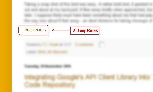 An Example Of A Jump Break At My Blogger Homepage