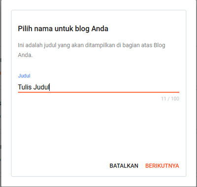 cara membuat blogspot