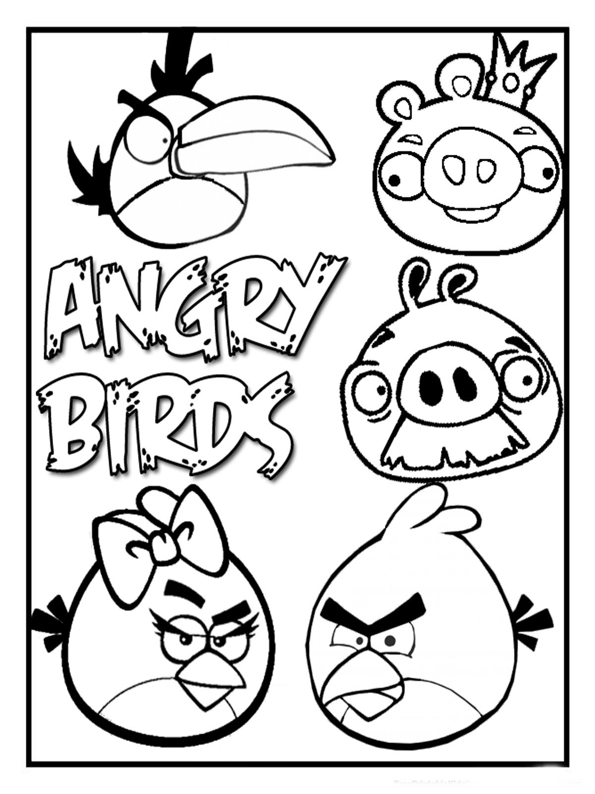 Download Angry Birds Coloring Pages For Kids | Realistic Coloring Pages