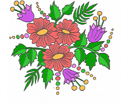 rysunek bukiet kwiatów