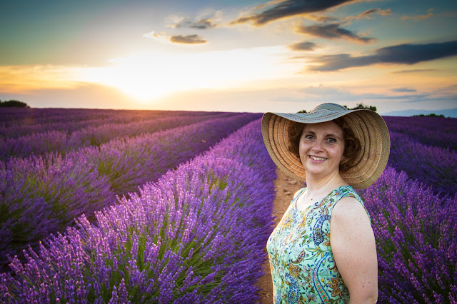 Valensole-Campi di lavanda al tramonto