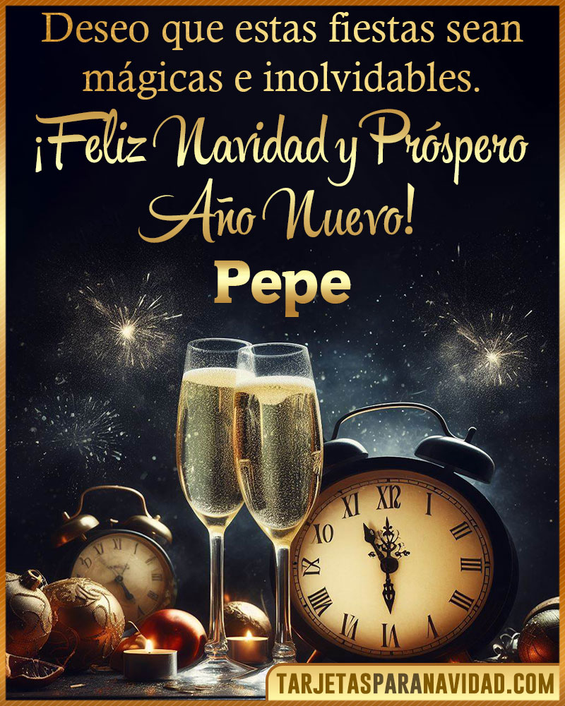 Feliz Navidad y Próspero Año Nuevo Pepe