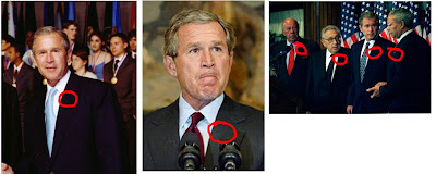 President Bush without a flag pin