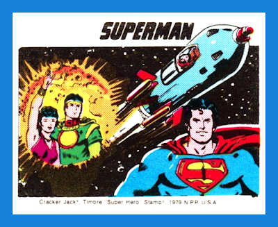 1979 Cracker Jack Timbre Super Hero Stamps - Superman