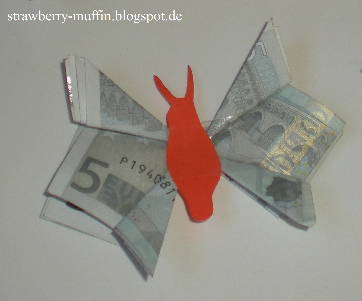 Geld falten Schmetterling Einfaches Geldgeschenk  - schmetterling aus geldschein