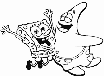 Friend Coloring Sheets on Halloween Coloring Pages Spongebob And Best Friends Patrick Star