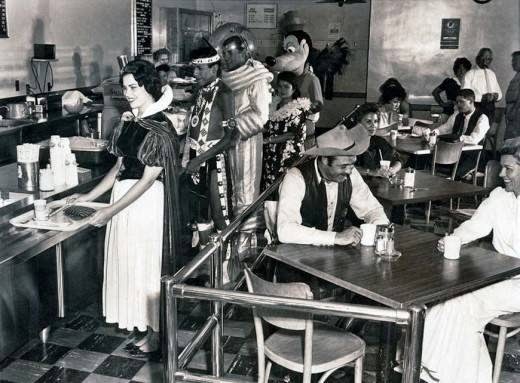 Ultimate Collection Of Rare Historical Photos. A Big Piece Of History (200 Pictures) - Disneyland cafeteria