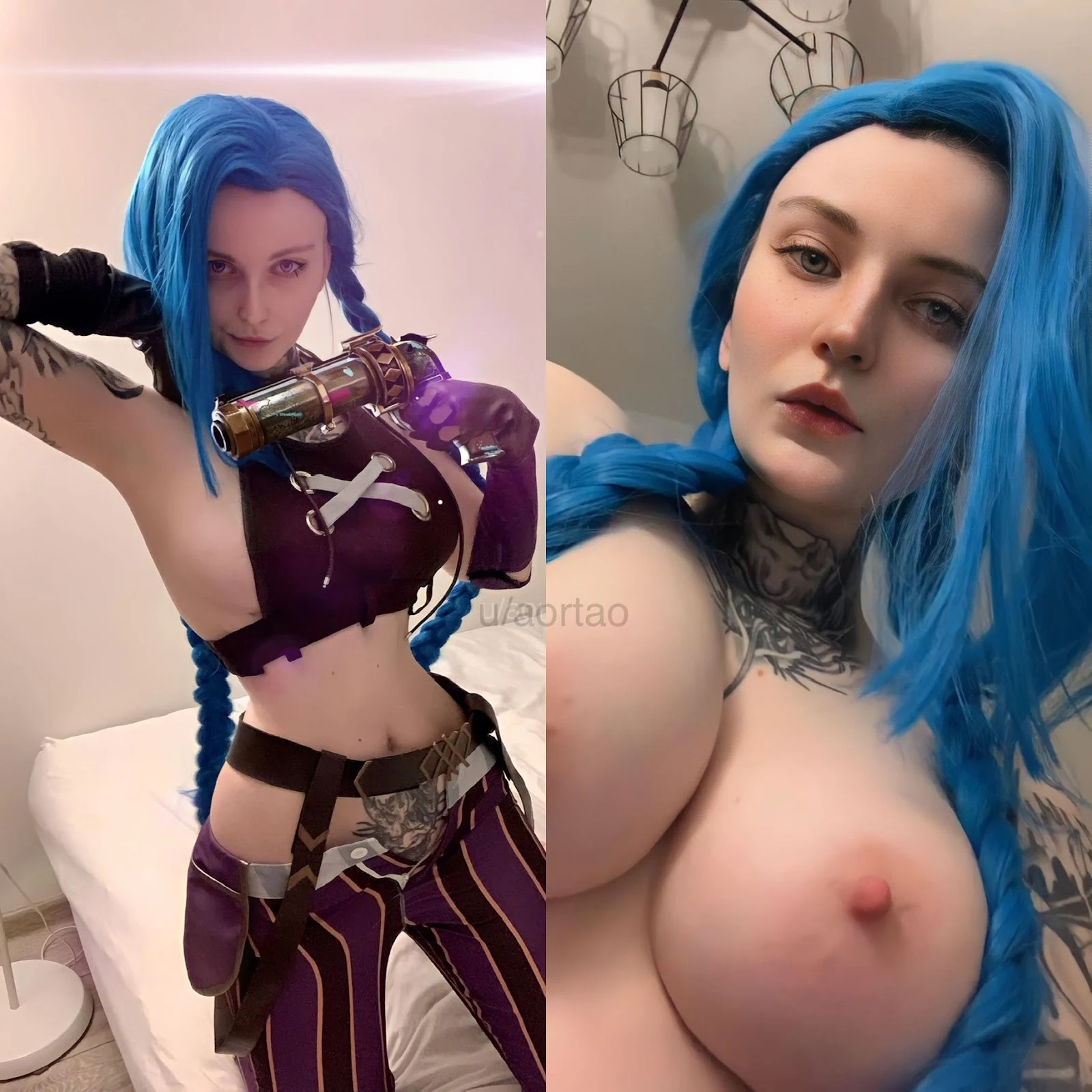 Jinx cosplay tits nude lol