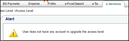 User Do Not Have Any Account to Upgrade access Level Solved