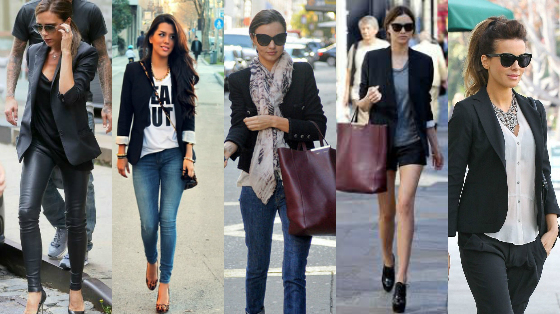 looks com blazer preto