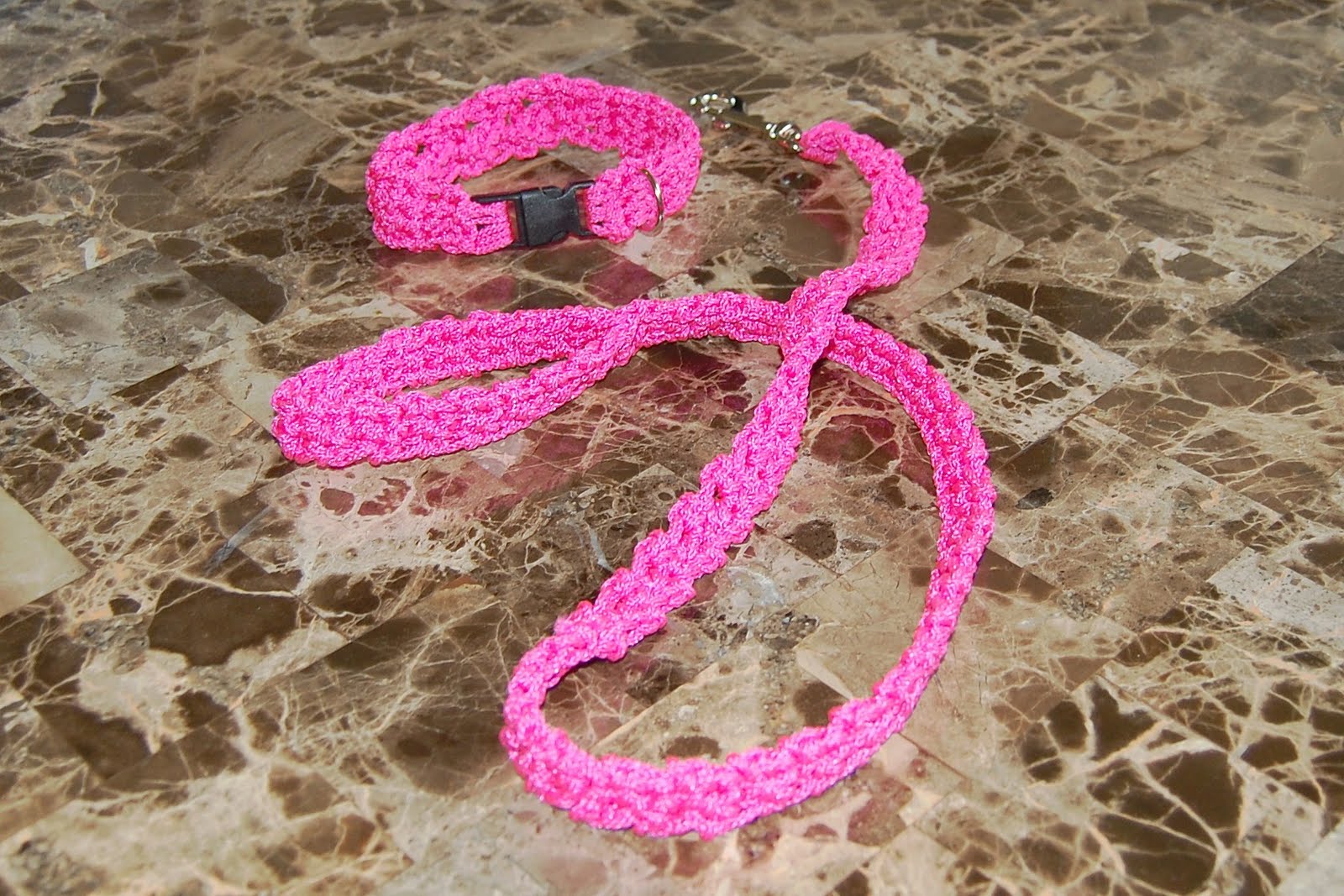 Cord Dog Collar and Leash Free Crochet Pattern
