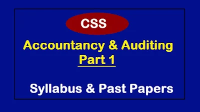 Accountancy & Auditing Paper 1 Past Past Papers