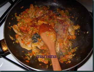lentejas con setas, sofrito con pimentos, (4)