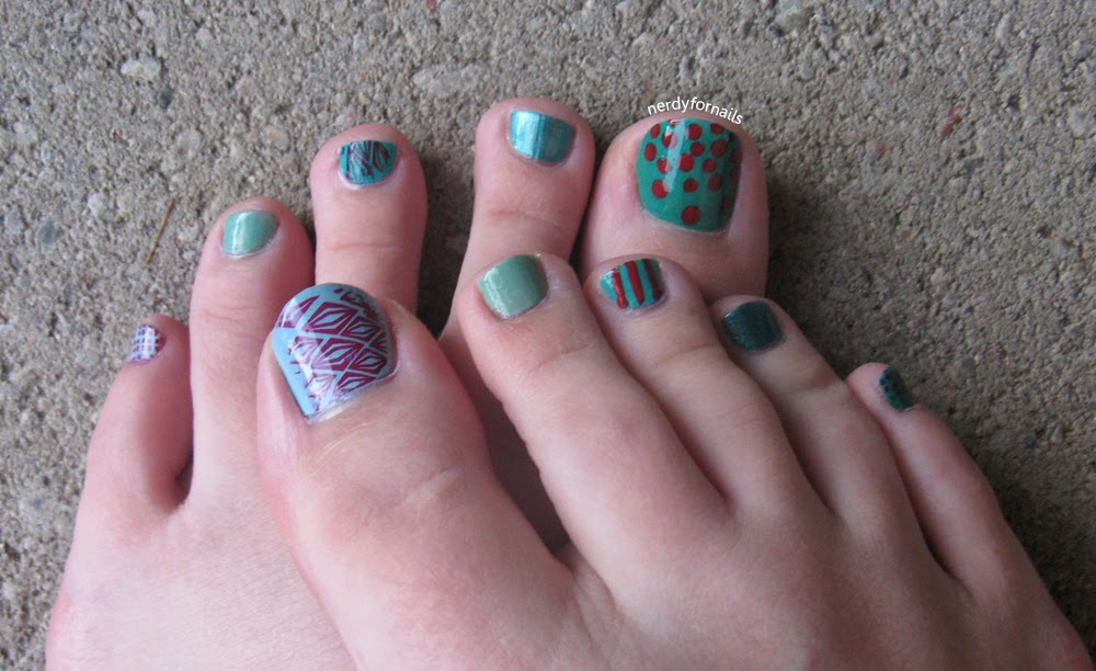 Teal Toe Nail Designs 8