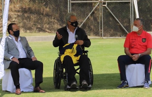 Lenín Moreno visitó a la selección de Ecuador