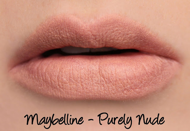 Maybelline Colorsensational Inti-Matte Nudes - Purely Nude Lipstick Swatches & Review