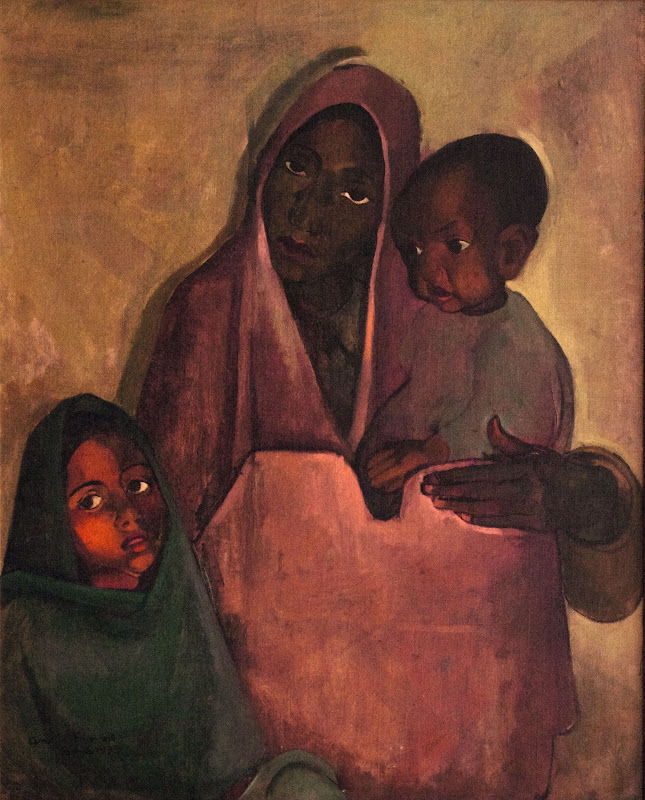 Mother India by Amrita Sher-Gil (Oil on Canvas) - 1935
