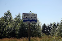 LITTER AND IT WILL HURT - REPORT VIOLATORS - 1-866-LITTER1